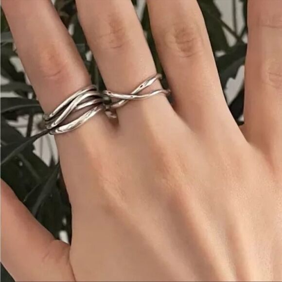 #46 New 925 Sterling Silver Retro Ring - Picture 6 of 10